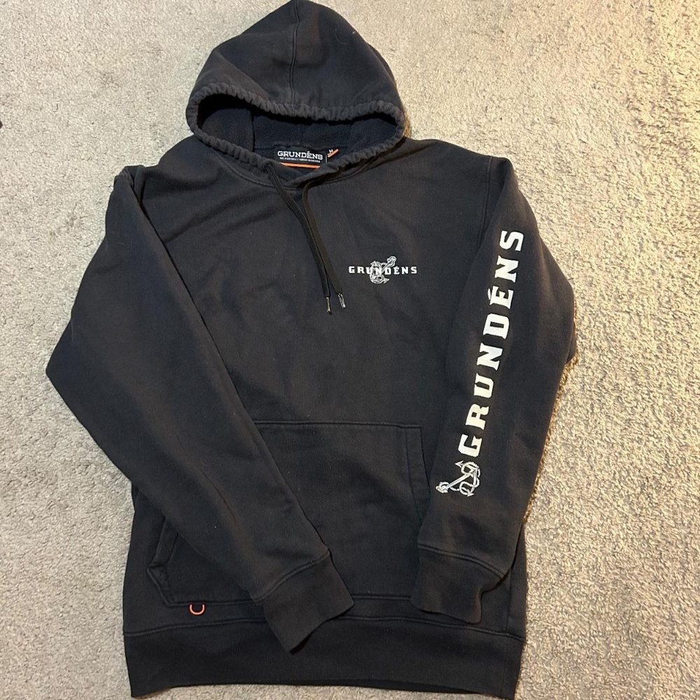 Dark Grey Grundens mermaid hoodie